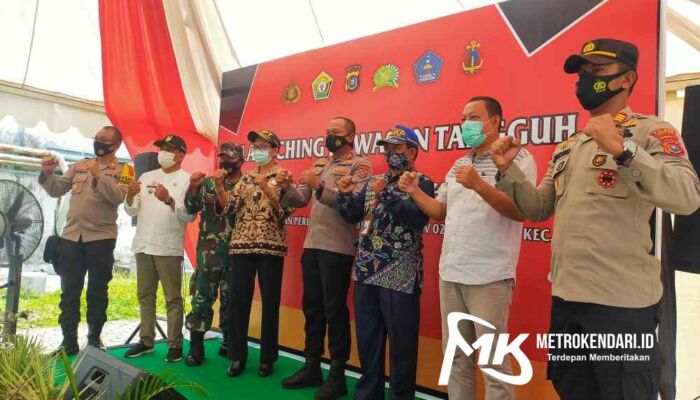 Percepat Penanganan Covid-19, Polsek KP3 Bentuk Kampung Tangguh di Kendari