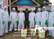 Cegah Covid-19, Pemdes Lamongupa Lakukan Penyemprotan Disinfektan Tahap II