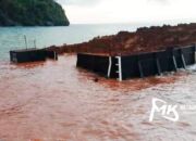 Kapal Tongkang PT GMS Nyaris Karam, Ore Nikel Tumpah Cemari Laut di Laonti