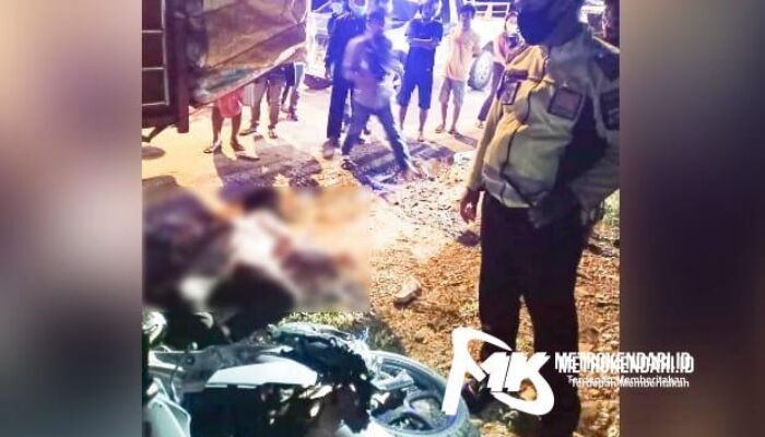 Kronologi Pengendara Motor Tewas Tabrak Truk Saat Malam Minggu di Kendari