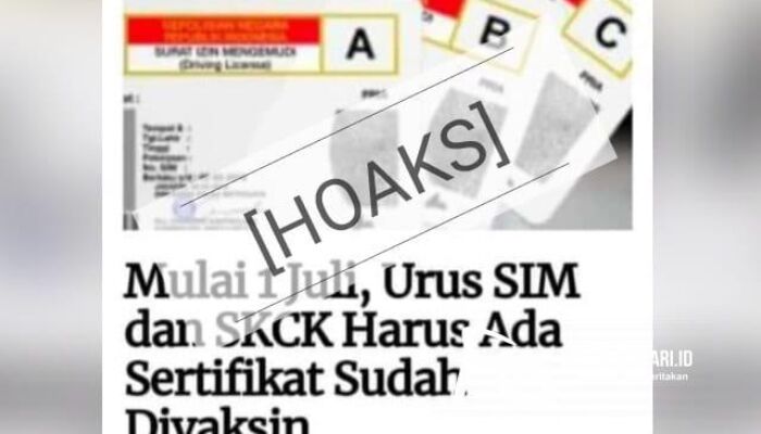 Beredar Syarat Buat SIM Lampirkan Sertifikat Vaksin, Polres Kendari : Hoaks