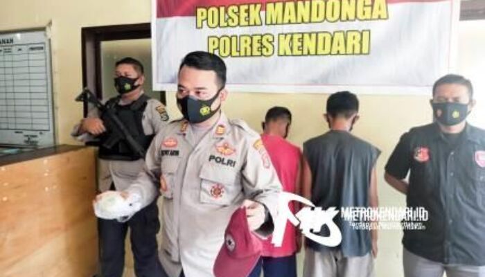 Polsek Mandonga Tangkap Dua Pelaku Perusakan Mobil Putra Gubernur Sultra