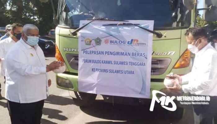 Pemprov Sultra Kirim 1000 Ton Beras ke Sulawesi Utara, Ali Mazi: Kita Bantu Petani