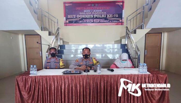 HUT Dokkes ke-75, Polres Kolut Gelar Penyuluhan Kesehatan Bahaya HIV/AIDS