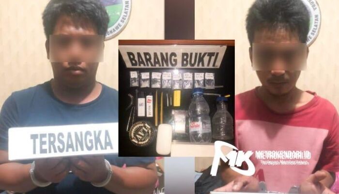 Polisi Tangkap Dua Pengedar Narkoba di Tinanggea Konsel