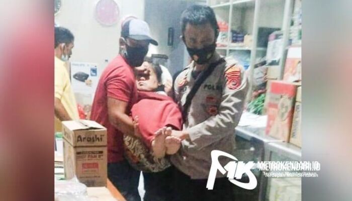 Respon Cepat, Anggota Polsek Mandonga Selamatkan Warga yang Jatuh di Ruko