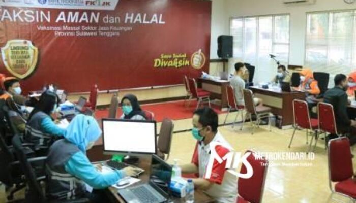 Dukung Pemerintah Tangani Covid-19, OJK Sultra Gelar Vaksinasi