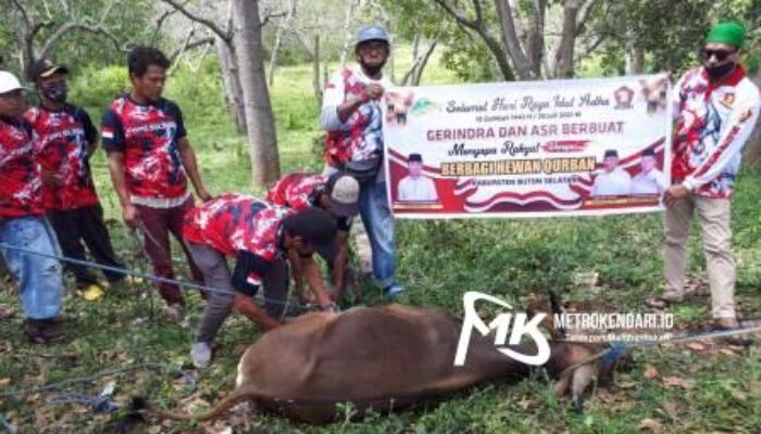 Idul Adha 1442 H, Relawan ASR dan Partai Gerindra Berbagi Hewan Kurban di Busel