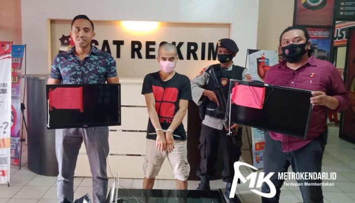 Modus Sewa Penginapan Sambil Curi TV, Seorang Pria di Kendari Ditangkap Polisi