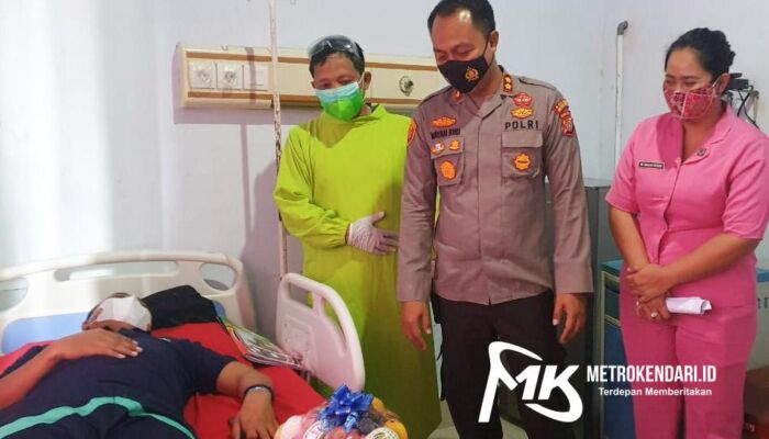 3 Polisi Korban Kerusuhan di Kolut Masih Dirawat di Rumah Sakit, Kapolres: Kita Beri Dukungan Moril