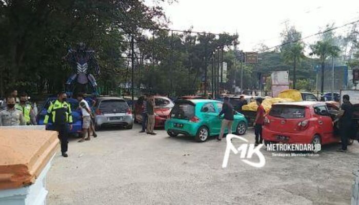 Resahkan Warga, 9 Mobil Knalpot Bogar Ditilang Polisi di Kendari