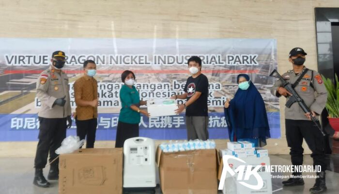 PT VDNIP Kembali Serahkan Bantuan Oksigen dan Alkes Untuk Dua Rumah Sakit di Sultra