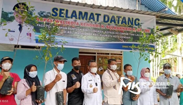 Wali Kota Kendari Beri Bantuan Ribuan Bibit Cengkeh Untuk Petani di Puuwatu