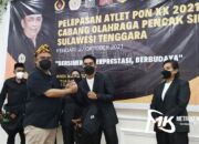 Lepas Kontingen Pencak Silat Sultra ke PON XX Papua, Andi Ady Aksar: Mereka Pasti Menang