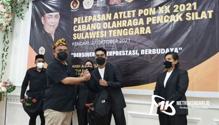 Lepas Kontingen Pencak Silat Sultra ke PON XX Papua, Andi Ady Aksar: Mereka Pasti Menang