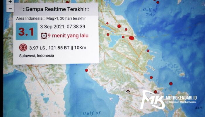 BMKG: Kolaka Timur Diguncang Gempa Bumi Jumat Pagi