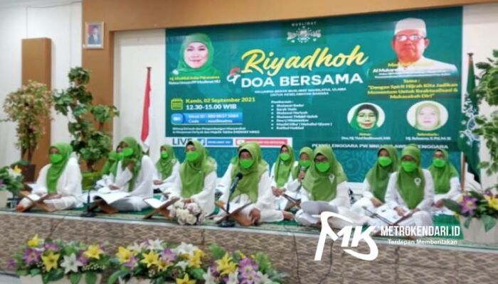 PW Muslimat NU Sultra Gelar Doa Bersama Agar Pandemi Covid-19 Segera Berakhir