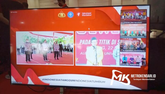 UHO Terpilih Jadi Kampus Pelaksana Vaksinasi Merdeka yang Dibuka Presiden Jokowi