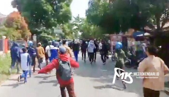 Tawuran Antar Pelajar di Kendari Kembali Terjadi, Satu Luka Kena Lemparan Batu