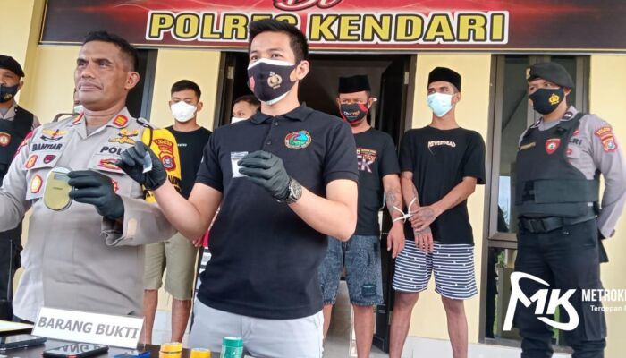 Lagi! Polres Kendari Tangkap 5 Pengedar Narkoba, Salah Satunya Oknum Satpam