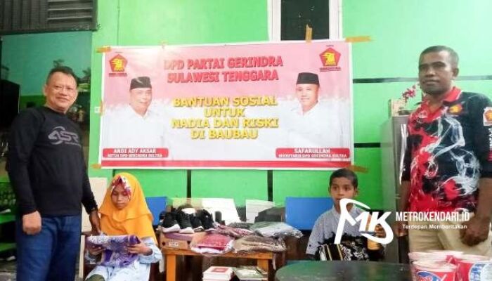 Gerindra dan ASR Ajak Shoping Dua Bocah SD yang Viral di Baubau