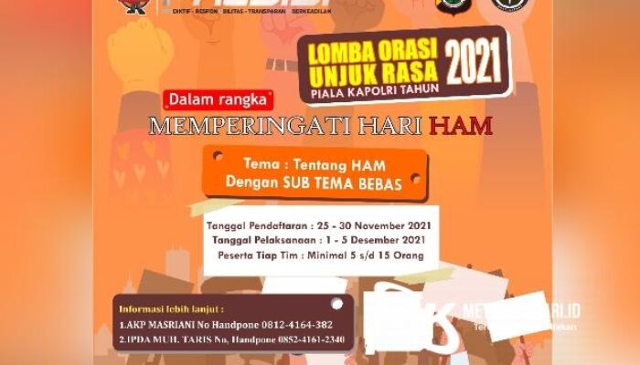 Polda Sultra Gelar Lomba Orasi Unjuk Rasa Piala Kapolri 2021