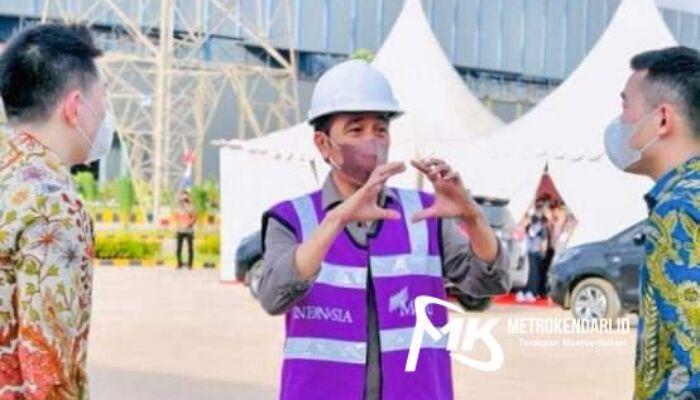 Presiden Jokowi Resmikan Smelter Nikel PT GNI di Konawe