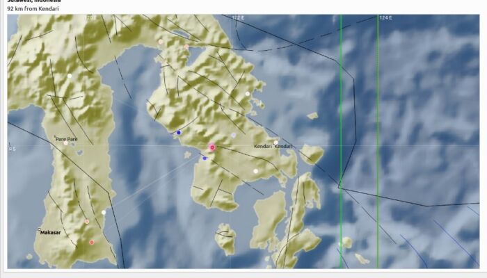 BMKG Deteksi Wilayah Kolaka Timur Diguncang Gempa Bumi 2,9 SR