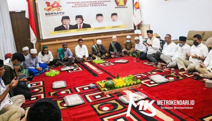 HUT Gerindra Ke-14, DPD Gerindra Sultra Isi Syukuran Dengan Dzikir dan Doa Bersama