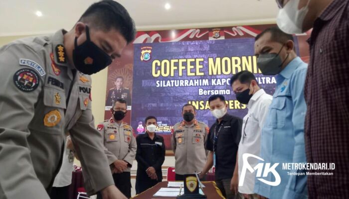 Jalin Silaturahmi dengan Insan Pers, Polda Sultra Jamin Keterbukaan Informasi Publik