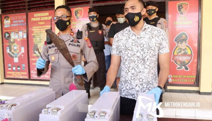 Nekat Curi Baterai Tower Telkomsel, Seorang Pemuda di Kendari Diringkus Polisi