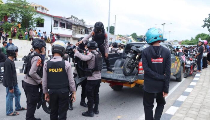 Puluhan Remaja di Kendari Terjaring Razia Polisi Balap Liar Usai Sahur