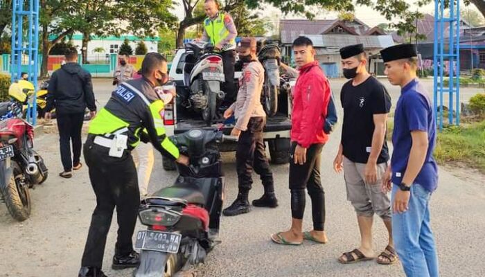 Razia Balap Liar di Konawe, Belasan Sepeda Motor Ditilang Polisi