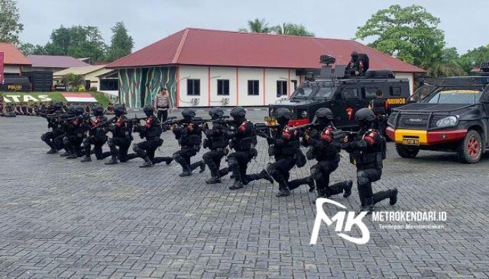 210 Pasukan Respons Cepat Satuan Elit Korps Brimob Polri Diutus ke Kendari, Ini Misinya