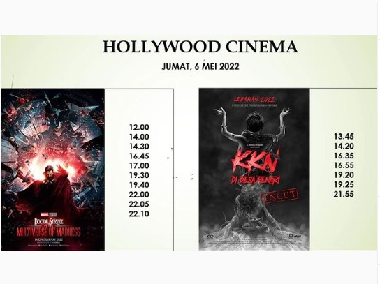 Jadwal Hollywood Kendari