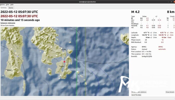 Breaking News: Gempa Berkekuatan M 4,2 Guncang Kabupaten Muna