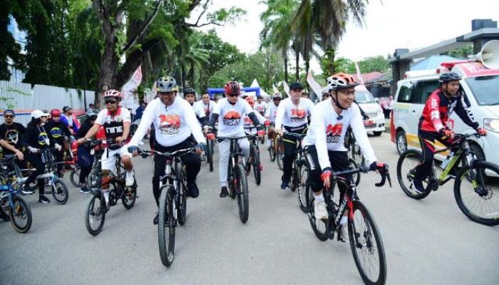 Meriahkan HUT Kota Kendari ke-191, Wali Kota Kendari Gelar Gowes Sejauh 20 Km