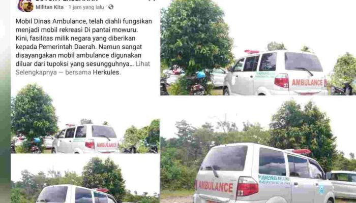 Heboh! Mobil Ambulans Parkir di Pantai Mowuru, Ini Kata Dinkes Butur