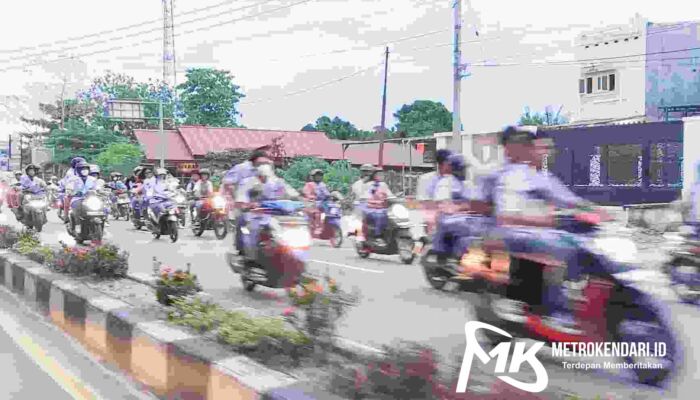 Ugal-ugalan, Konvoi Kelulusan Pelajar SMA di Kendari Dibubarkan Polisi