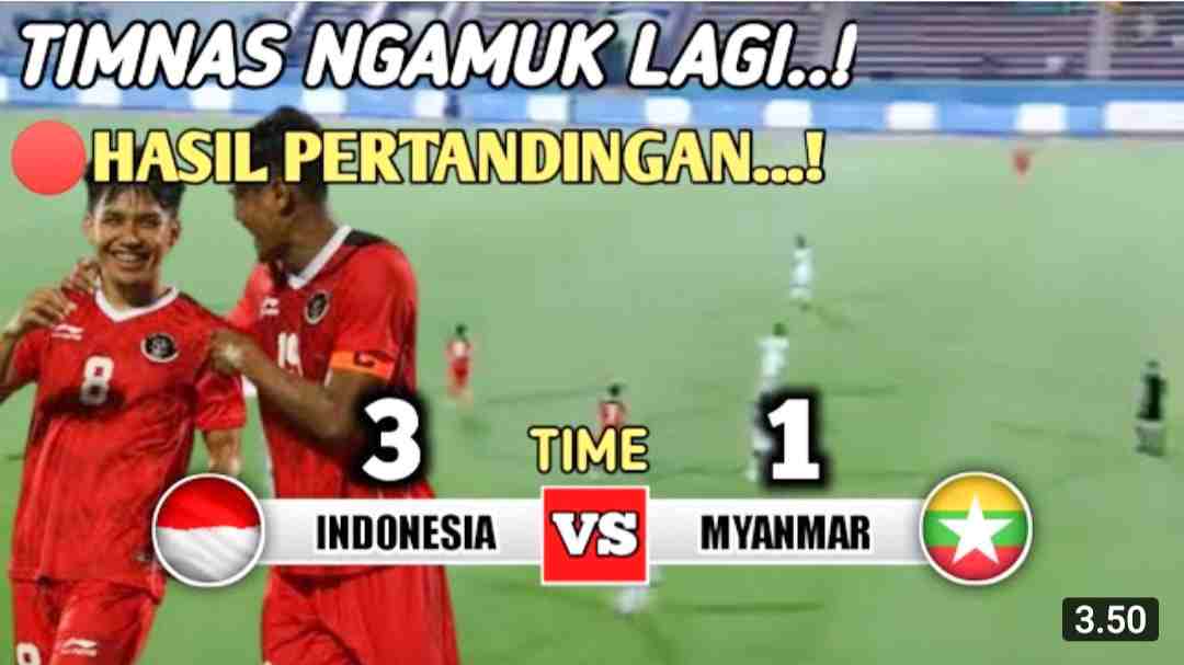 Hasil Indonesia Vs Myanmar