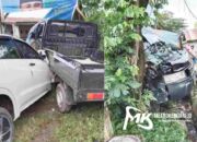 Tabrakan Mobil Pick Up vs Honda HRV di Konawe, Dua Korban Luka-luka