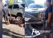 Tragis, Pengendara Motor Terlempar Ditabrak Mobil Fortuner di Kolaka