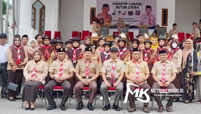 Kontingen Pramuka Kwarcab Butur Resmi Diberangkatkan Ikuti Jamda 2022 di Muna