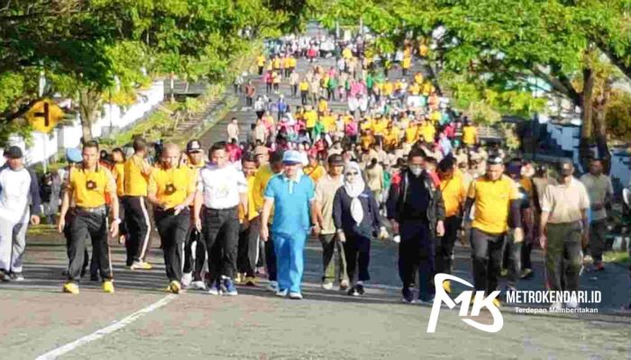 Moment Sinergitas TNI-Polri di Butur, Jalan Santai Meriahkan HUT Bhayangkara ke-76