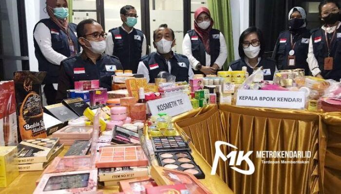 BPOM Kendari Sita Ribuan Produk Kosmetik Ilegal dan Kadaluarsa Senilai Rp 71 Juta