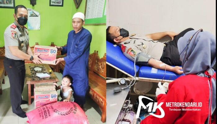 Peserta Sespimmen Polri Dikreg 62 Utusan Polda Sultra Bakti Sosial dan Donor Darah