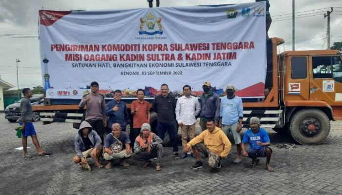 Perusahaan Binaan Kadin Sultra Kembali Kirim 28 Ton Kopra ke Surabaya