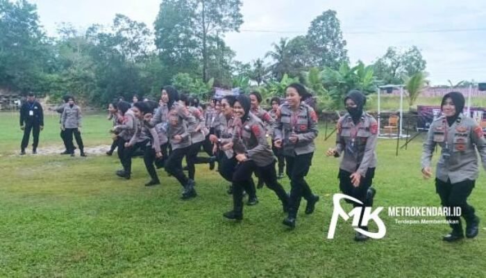 50 Polwan Dilatih Tingkatkan Kemampuan di Mako Brimob Polda Sultra