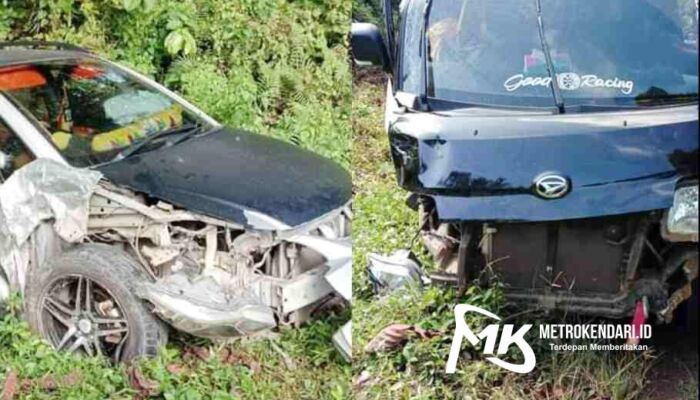 Tabrakan Mobil vs Mobil di Amonggedo Konawe, Sejumlah Penumpang Luka-luka