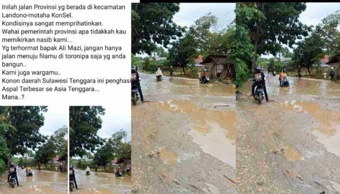 Jalan Landono-Motaha Konsel Kondisinya Semakin Parah, Warga “Colek” Ali Mazi